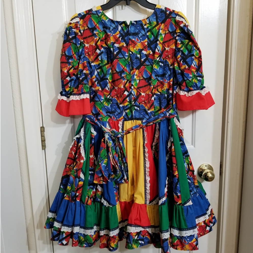 Vintage colorful dress - Picture 6 of 8